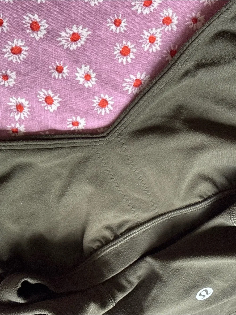 lululemon athletica Olive Green Sports Bra with Scoop Neck